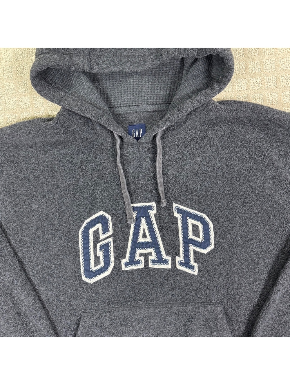 GAP Fleece Charcoal Pullover Hoodie M